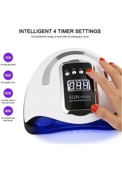 Sun X11 Uv LED Tırnak Kurutucu 280 Watt 66 LED Protez Tırnak Kalıcı Oje Kurutma Makinası modelleri