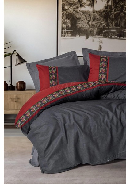 Folk Art Çift Kişilik Nevresim Takımı - Lienzo Antrasit fiyatları