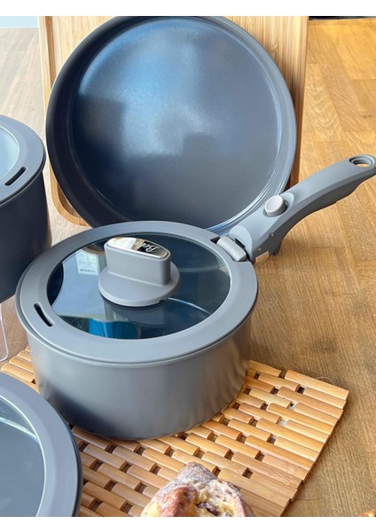 Baleriva Easy Cook Seramik Tencere Seti Gri 8 Parça