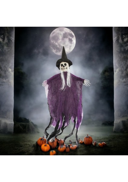 Halloween Dekoratif Şapkalı Iskelet 100CM AST6781