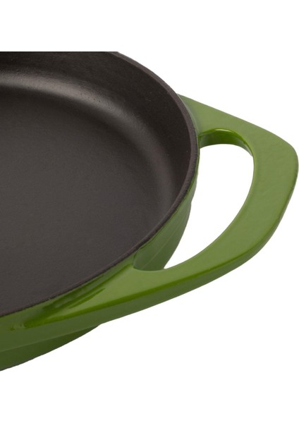 , Yuvarlak Düz Tava, 22 Cm, Parlak Koyu Yeşil