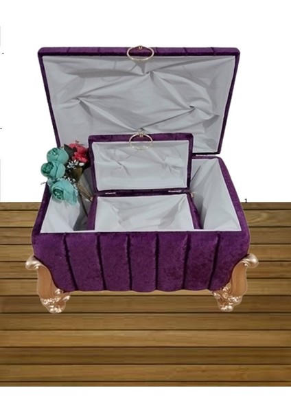Sandık Nişan Bohça Damat Gelin Sandığı 2'li 0615 modelleri