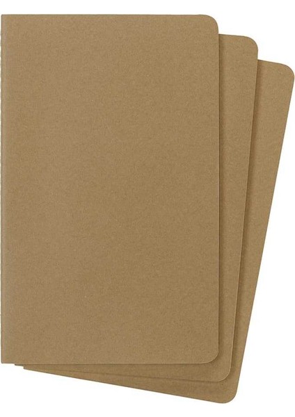 Chaier 3'lü Günlük Defter Çizgisiz L Boy 13X21 cm 80 Sayfa Kraft modelleri
