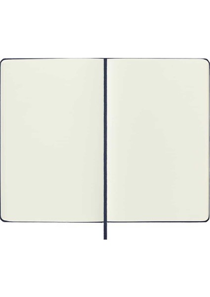 Sert Kapak Çizgisiz Defter L Boy 13X21 cm 240 Sayfa Safir Mavi