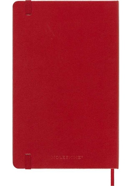 Sert Kapak Çizgisiz Defter L Boy 13X21 cm 240 Sayfa Scarlet Kırmızı