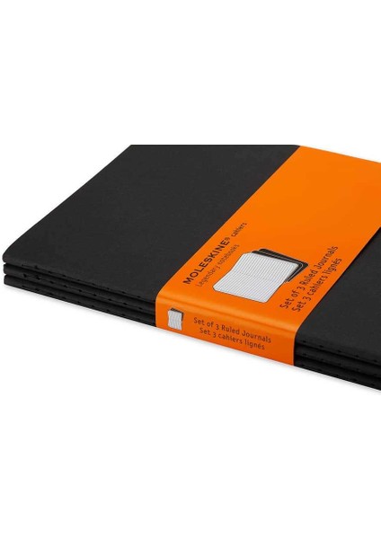 Chaier 3'lü Günlük Defter Çizgili L Boy 13X21 cm 80 Sayfa Siyah modelleri