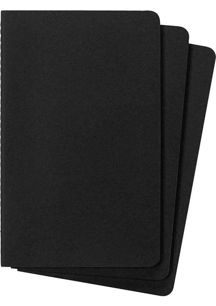 Chaier 3'lü Günlük Defter Çizgili L Boy 13X21 cm 80 Sayfa Siyah indirimleri