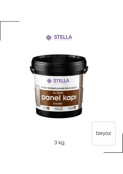 Su Bazlı Panel Kapı Boyası Beyaz 3 kg