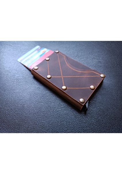 Deri El Yapımı Mekanizmalı Kartlık modelleri