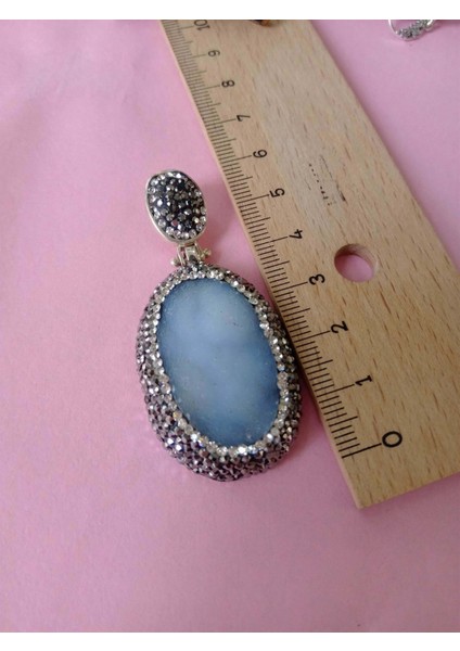 Otantik Naturel Taşlı Kolye Ucu