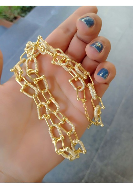 Tiffy Taşlı Zincir