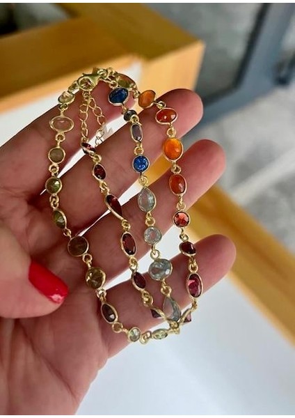 Doğal Has Taşlı Kolye