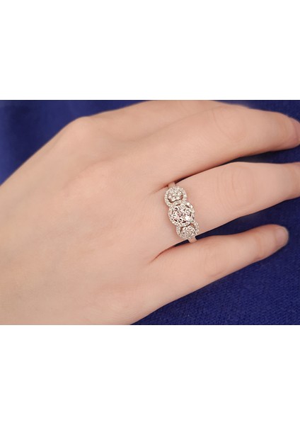 Pırlanta Taşlı Çiçek Tria Yüzük 0404R0115 fırsatları