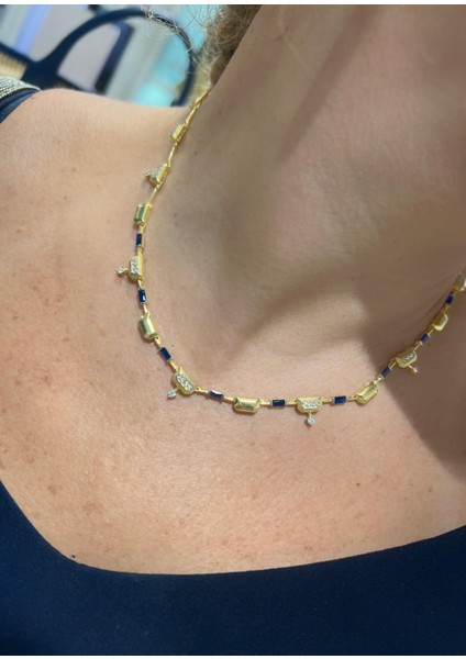 Bety Lacivert Taşlı Koleksiyon Kolye fiyatları