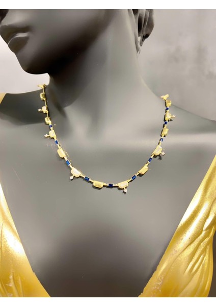 Bety Lacivert Taşlı Koleksiyon Kolye modelleri