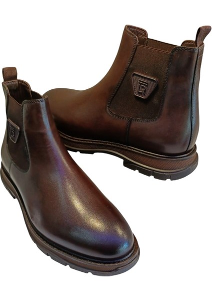 L4896 Erkek Deri Lastikli Termo Bot Kahve modelleri