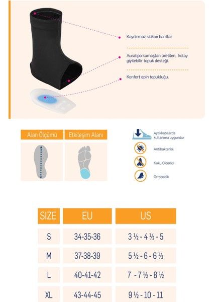Slikon Topuk Desteği (Konfort Epin Topukluk) TG-821 modelleri