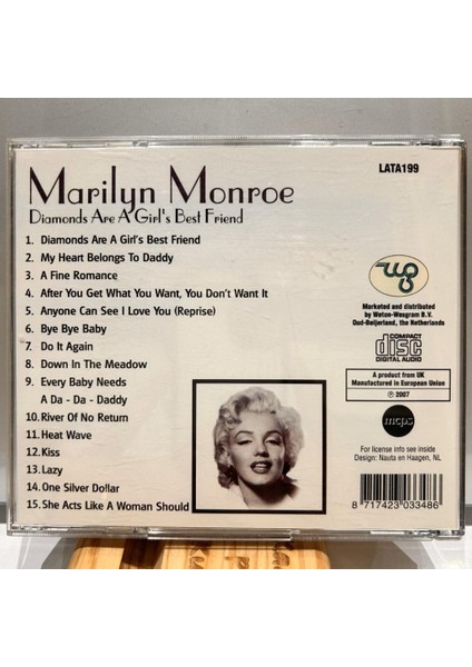 Marilyn Monroe – Diamonds Are A Gilrl's Best Friend CD