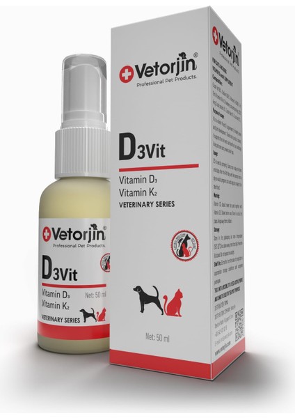 Kedi Köpek D3 K2 Vitamin Mineral 50 ml