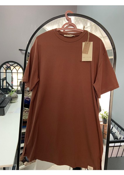 Soul Uzun Tunik Tişört L- Xl Beden Kahverengi fırsatları