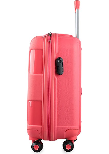Fusya Kare Buyuk Boy Büyük Boy Seyahat Çantası PP4040-610-L Pembe