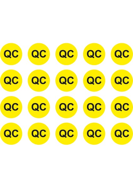Qc Kontrol Etiketi Kendinden Yapışkanlı 2 cm Çapı 1000 Adet