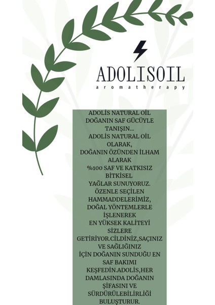 Adolis Oil - Adaçayı Uçucu Yağı Saf ve Doğal - Clary Sage Essential Oil 10 ml