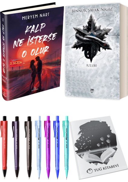 İçinde Bir Sen 4 Azlem (Ciltli) Binnur Şafak Nigiz ve Kalp Ne Isterse O Olur 2 (Ciltli) Meryem Nart 2'li Set + Armağan