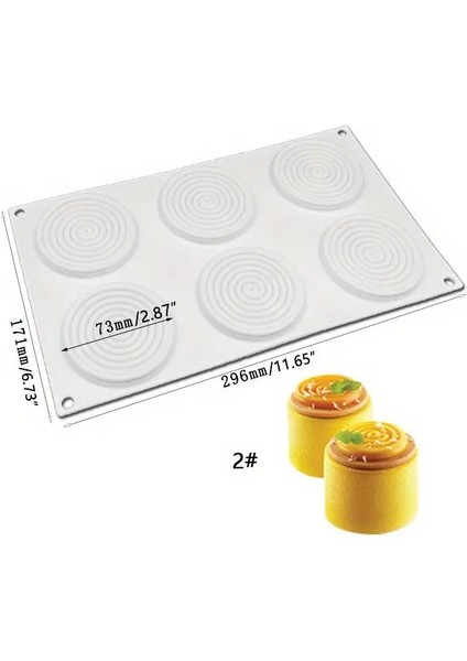 Silikon Profesyonel Spiral Pasta Kek Kalıbı 6'lı fiyatları