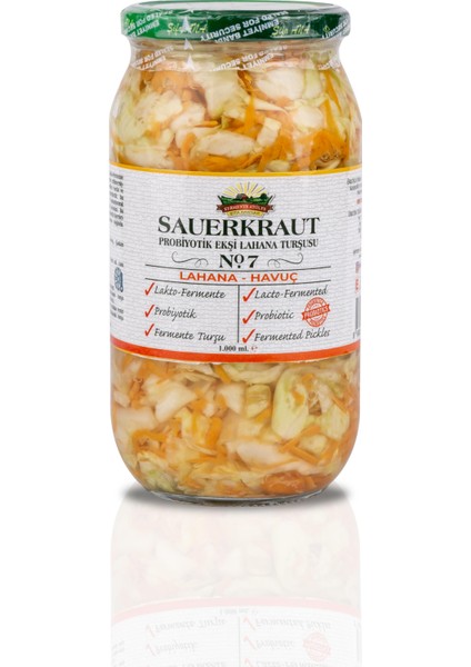 Havuçlu Lahanalı Probiyotik Sauerkraut Turşu (1000 Cc.) No7