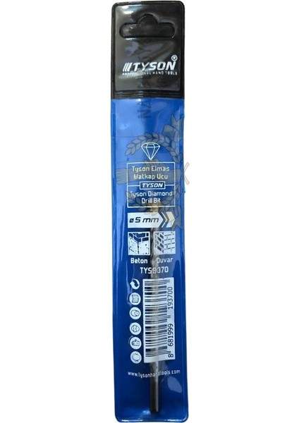 Beton-Duvar Delici Elmas Matkap Ucu - 5 mm - 8.5 cm - 2 Adet fiyatları