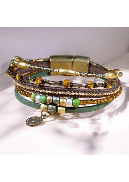 Boncuklu Etnik El Yapımı Çoklu Bileklik fiyatları