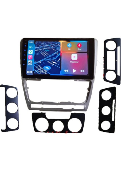 Volkswagen Skoda Octavia 2005-2012 Android Sürüm 13 Kablosuz Carplay Navigasyon Multimedya 10 Inç Ekran 4G Ram 64GB Hafıza fiyatları