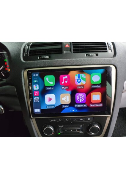 Volkswagen Skoda Octavia 2005-2012 Android Sürüm 13 Kablosuz Carplay Navigasyon Multimedya 10 Inç Ekran 4G Ram 64GB Hafıza modelleri