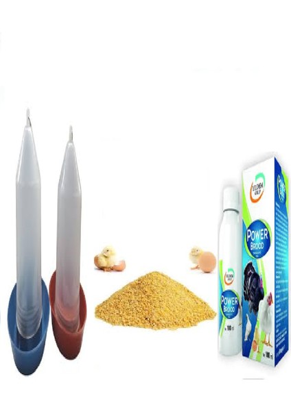 Civciv Büyütme Seti ( Civciv Yemlik+Civciv Suluk+ Civciv Yemi 3 kg + Power Brood 100 Ml)