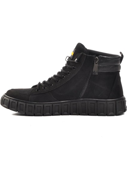 250117 Siyah Nubuk Hakiki Deri Erkek Bot modelleri