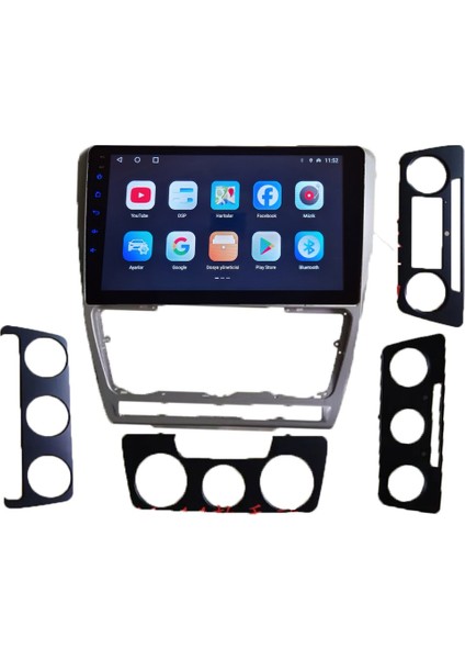 Volkswagen Skoda Octavia 2005-2012 Android Sürüm 13 Kablosuz Carplay Navigasyon Multimedya 10 Inç Ekran 4G Ram 32GB Hafıza fiyatları