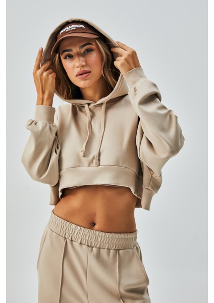 Kadın Taş Oys Modal Kapüşonlu Sweatshirt ve Beli Lastikli Pantolon Alt/üst Takım 28031 fiyatları