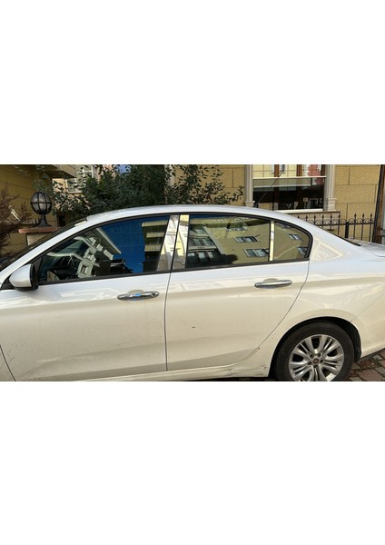 Fiat Egea 2015-2024 Arası Krom Cam Direği 6 Parça Paslanmaz Çelik modelleri