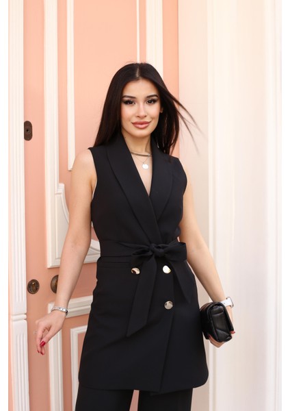 Gold Düğme Kuşaklı Yelek Takım fiyatları