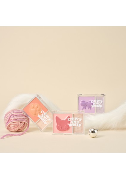 Pastel Tonlu Krem Yapıda 3 Renkli Balm Allık & Highlighter Palet DW01 Strawberry (Pembe) - 15 gr fiyatları