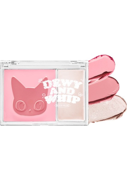 Pastel Tonlu Krem Yapıda 3 Renkli Balm Allık & Highlighter Palet DW01 Strawberry (Pembe) - 15 gr fırsatları