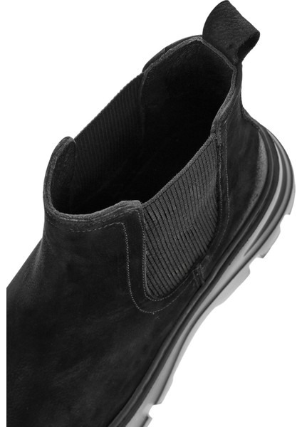 Erkek Siyah Nubuk Deri Chelsea Bot 24WFD6416V3