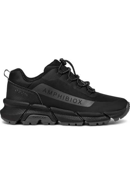 Erkek Çocuk Siyah Flexyper Plus Abx Bağcıklı Waterproof Sneaker J46LCC0FU50C0005