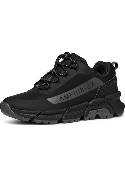 Erkek Çocuk Siyah Flexyper Plus Abx Bağcıklı Waterproof Sneaker J46LCC0FU50C0005