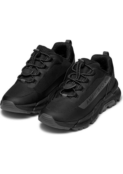 Erkek Çocuk Siyah Flexyper Plus Abx Bağcıklı Waterproof Sneaker J46LCC0FU50C0005