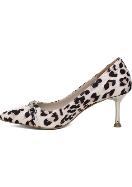 PM450 K306 Kadın Klasik Topuklu Ayakkabı Bej modelleri