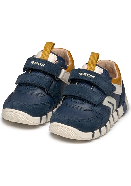 Erkek Bebek Lacivert Iupidoo Bantlı Deri Sneaker B3555D022BCC4449