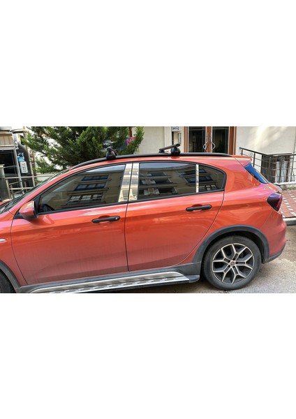 Fiat Egea Cross 2015-2024 Arası Krom Cam Direği 6 Parça Paslanmaz Çelik
