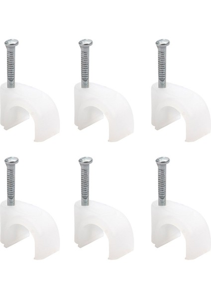 1 Numara Çelik Çivili 4 mm Kroşe (100'lü Poşet) (Kordon Kabloları İçin)